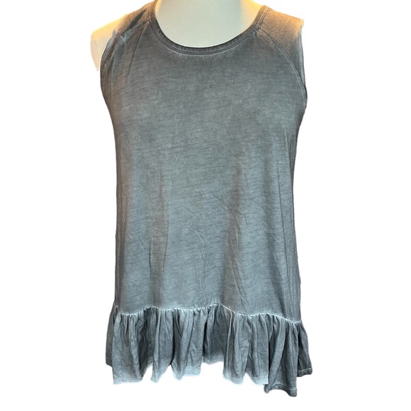 Dantelle Womens Blouse  Gray Flare Crew Neck Sleeveless Pullover Size‎ XL - Picture 1 of 12